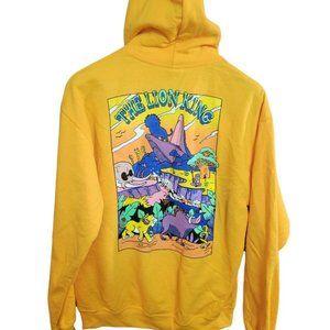 DISNEY LION KING Hoodie Size Large Hakuna Matata Sweatshirt Gold NWT